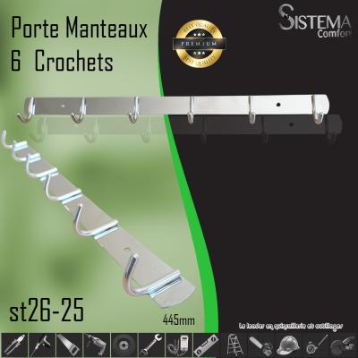 Porte Monteaux 6 Crochets 26 25